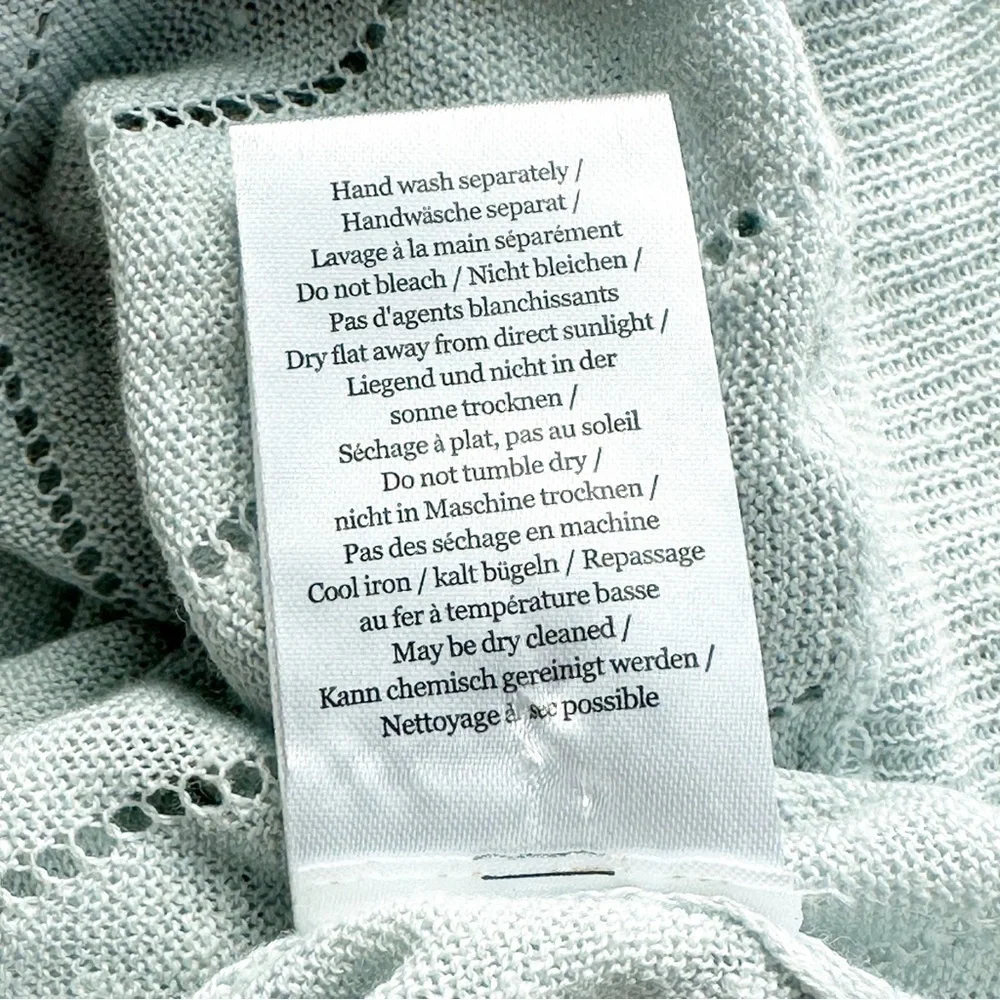 Wrap London Women's Lightweight Sweater Linen Grey Size 14 Open Back